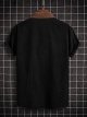 Men's Casual Button Up Shirt Pocket Short Sleeve Colorblock Collar Blouse Tops